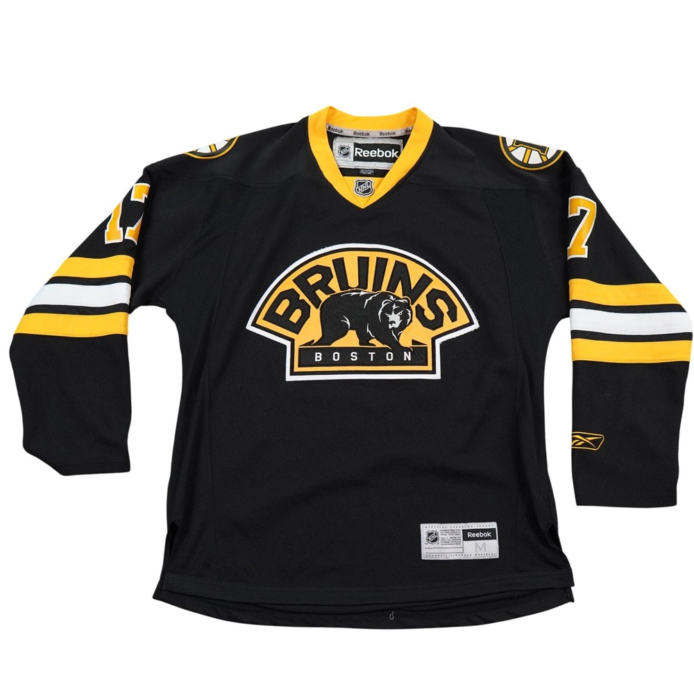 Boston Bruins Milan Lucic Jersey Mens M Black Premier Reebok NHL Walking Bear